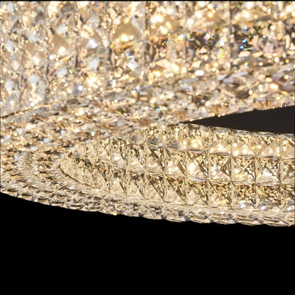 Bacci Crystal Modern Chandelier, Gold