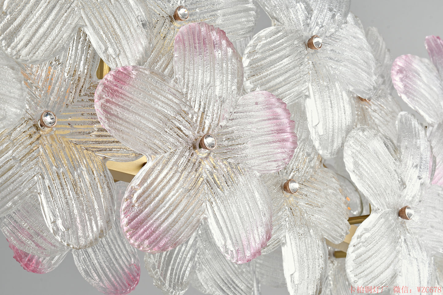 Long glass dinning chandelier