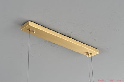 Long glass dinning chandelier