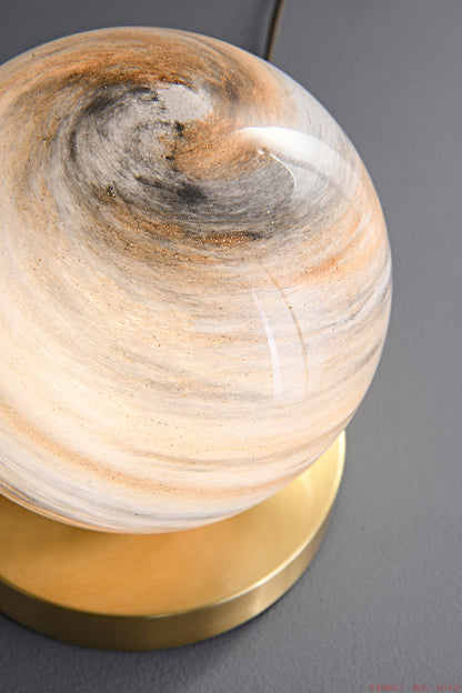 Round glass ball mini table lamp