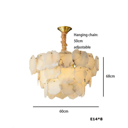 3-Tier Natural Marble Modern Chandelier