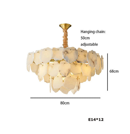 3-Tier Natural Marble Modern Chandelier