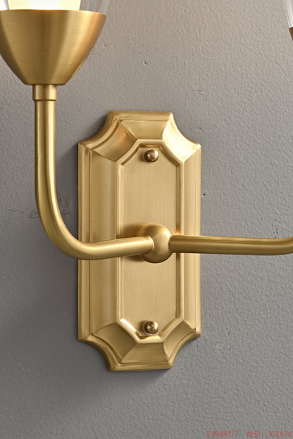 Brass eggs glass wall sconces