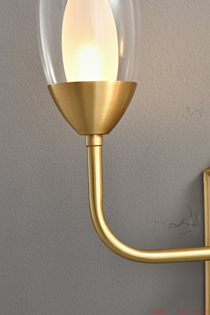 Brass eggs glass wall sconces
