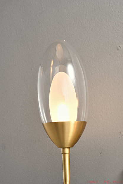 Brass eggs glass wall sconces