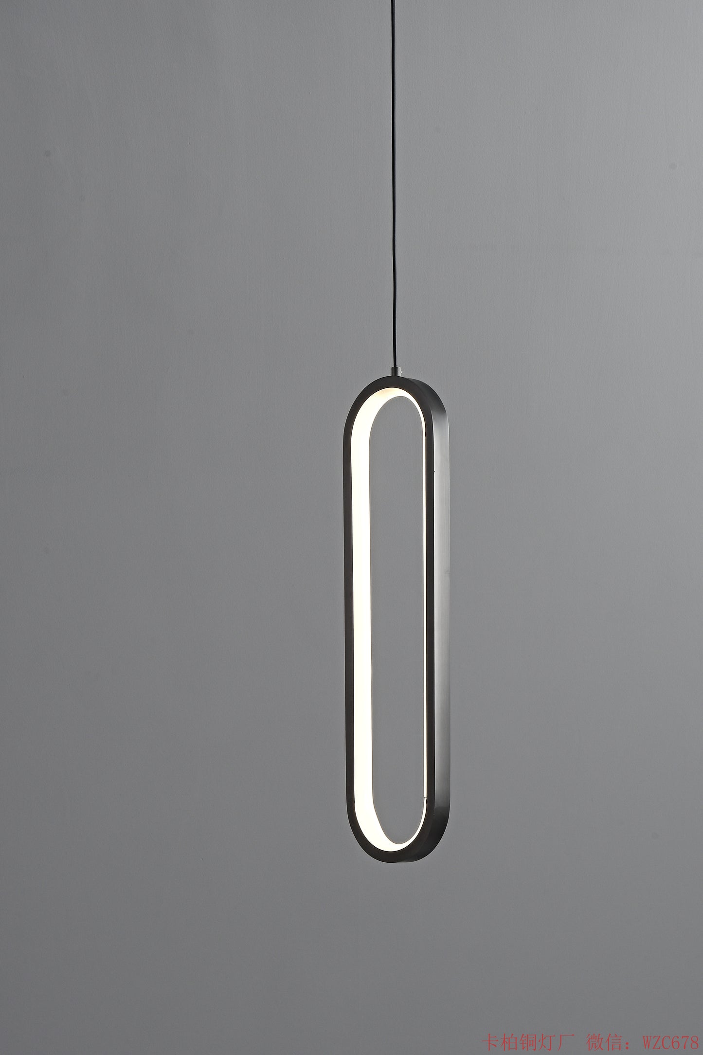 Oval LED ring pendant