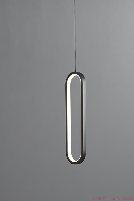 Oval LED ring pendant