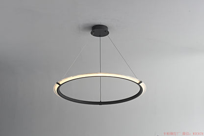 Black ring LED pendant light