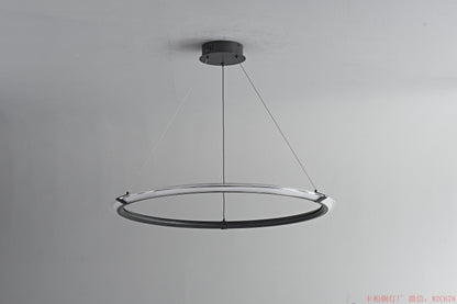 Black ring LED pendant light