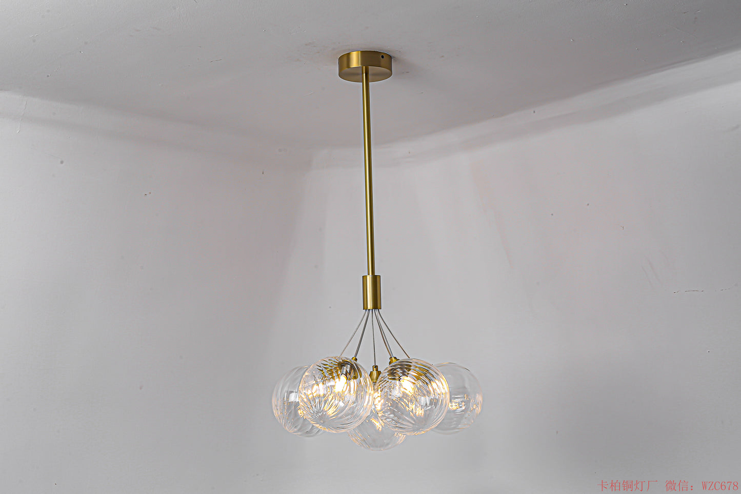 Medium Round glass ball bunch chandelier