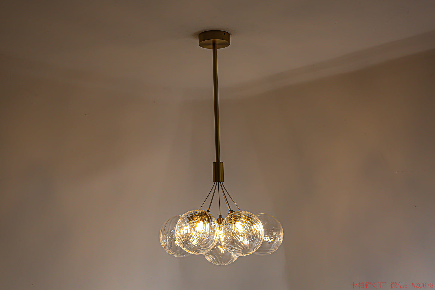 Medium Round glass ball bunch chandelier