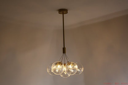 Medium Round glass ball bunch chandelier