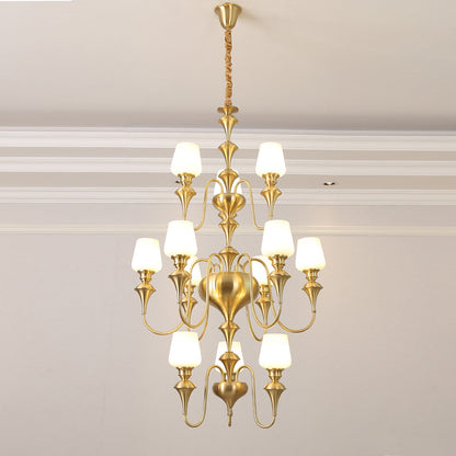 Abrahamson Shaded Tiered Chandelier