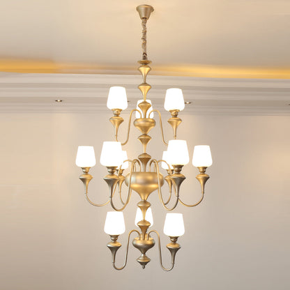 Abrahamson Shaded Tiered Chandelier
