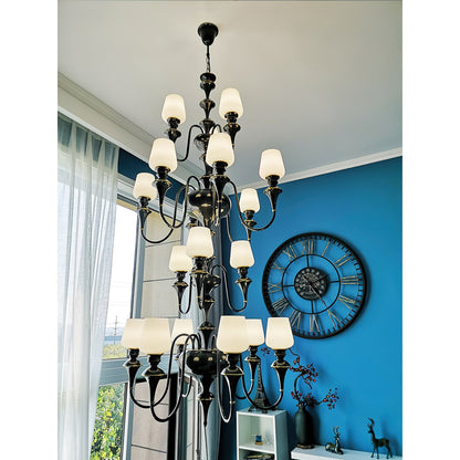 Abrahamson Shaded Tiered Chandelier