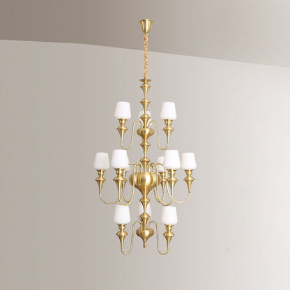 Abrahamson Shaded Tiered Chandelier