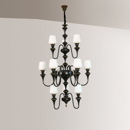 Abrahamson Shaded Tiered Chandelier