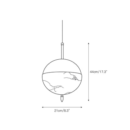 Alabaster Bolus Pendant Light