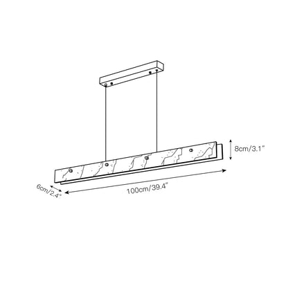 Alabaster LED Linear Pendant Light