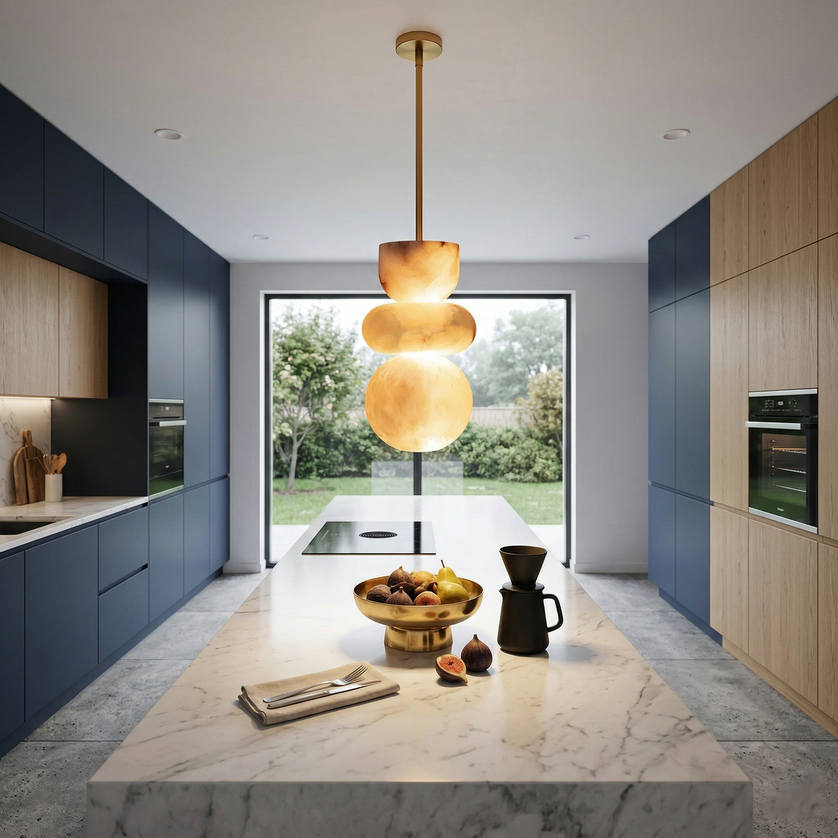Alabaster Totem Pendant Lamp