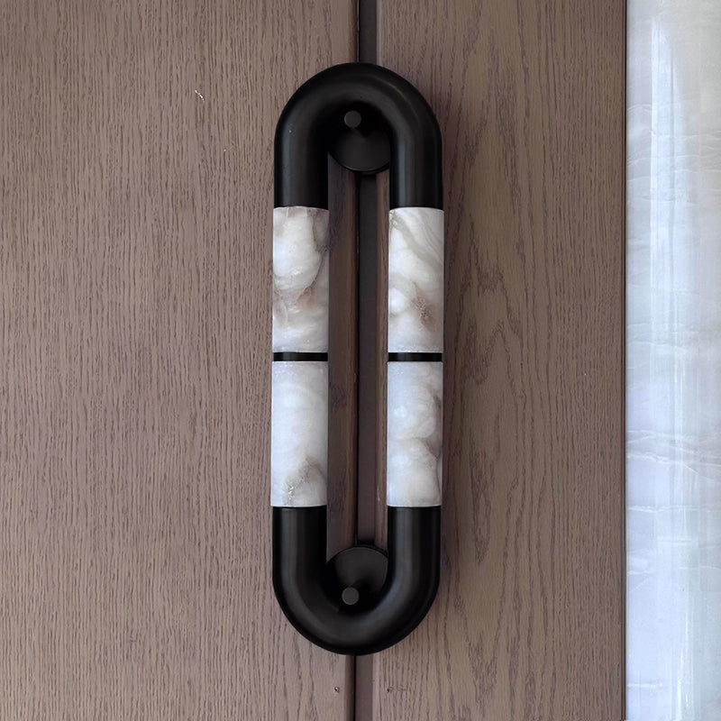 Alabaster Banded KoKo Sconce