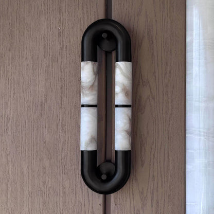 Alabaster Banded KoKo Sconce