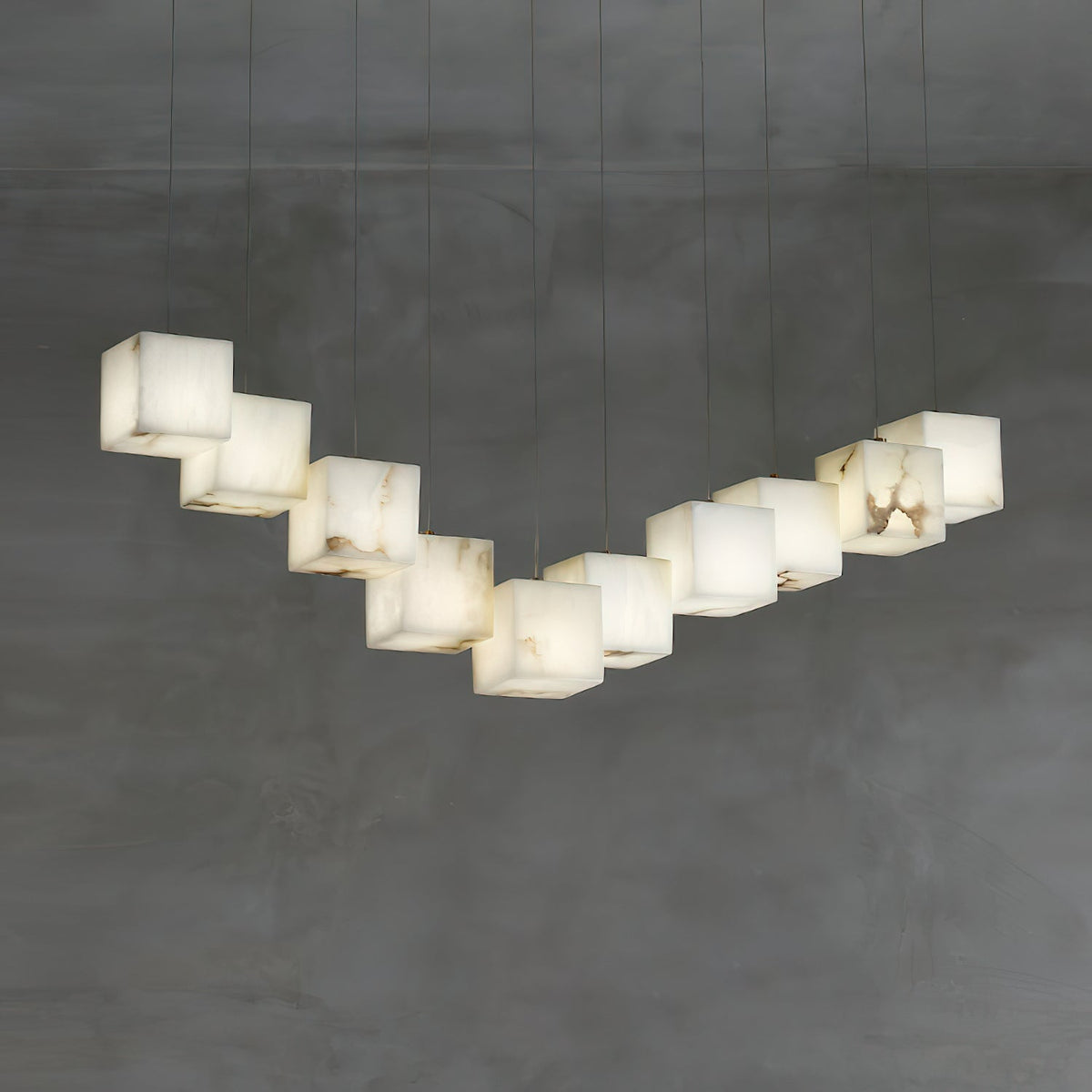 Alabaster Box Linear Chandelier
