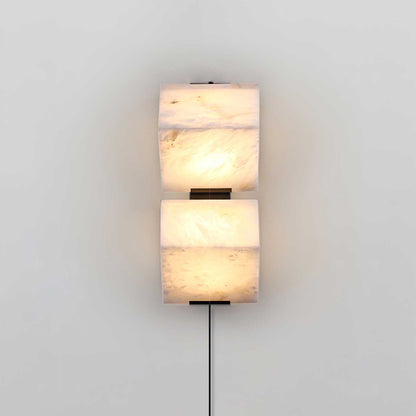 Alabaster Staircase Plug-in Wall Lamp