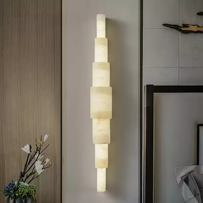 Alba Cascade Alabaster Wall Sconce