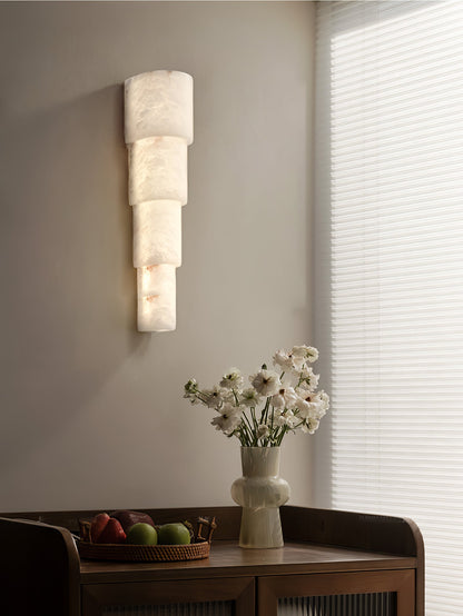 Alba Cascade Alabaster Wall Sconce