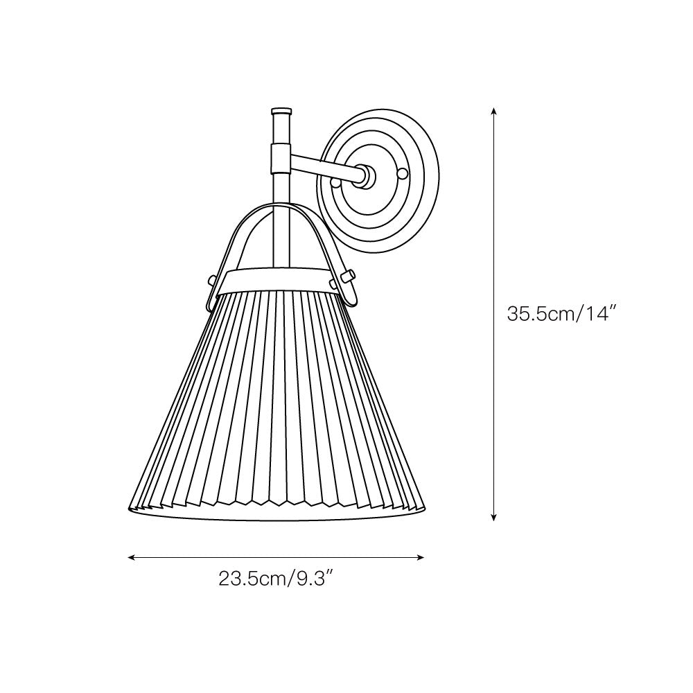 Demi Pleated Wall Lamp
