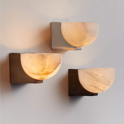 Ando Brass Alabaster Sconce