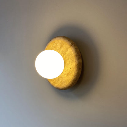 Apricity Travertine Wall Lamp