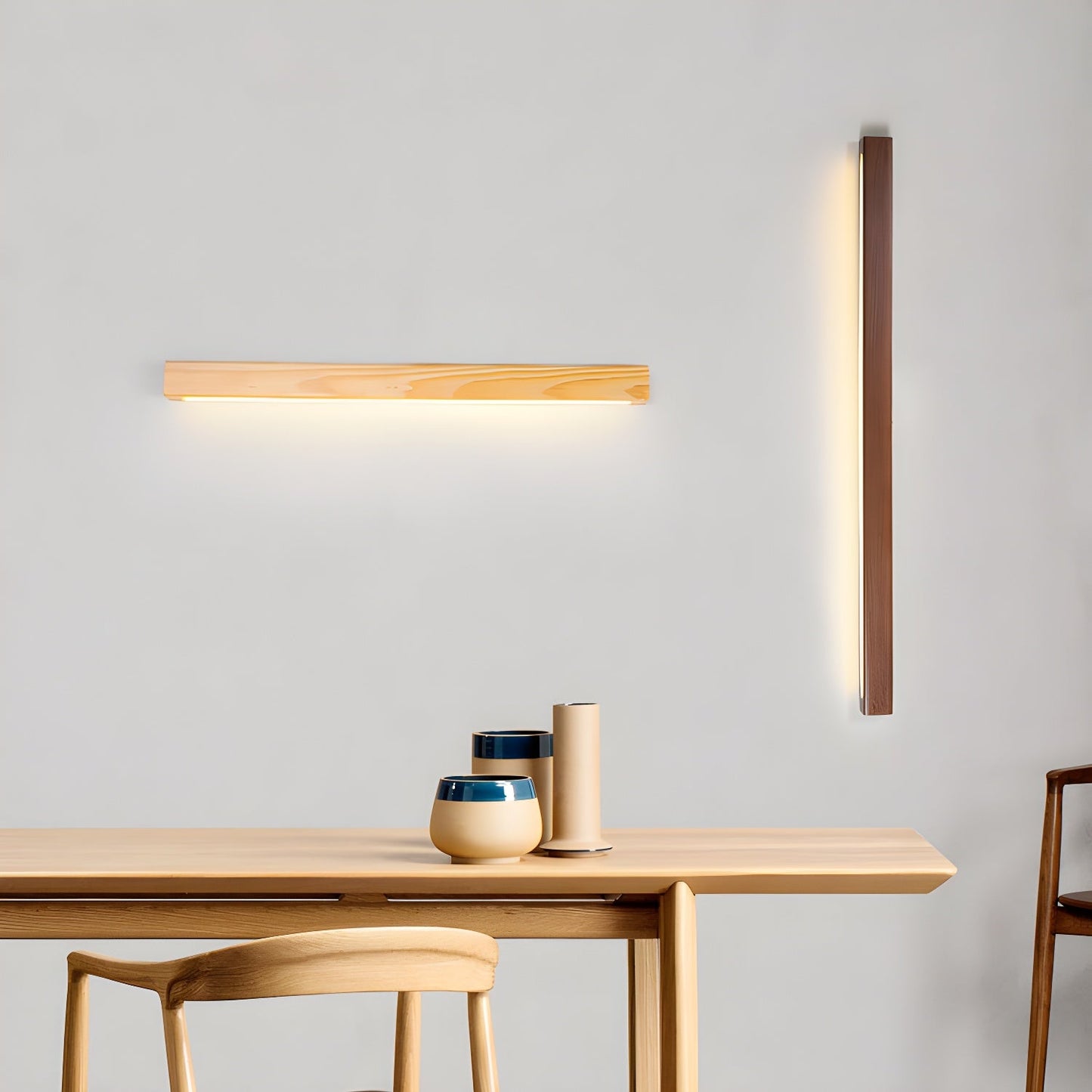 Arlo Linear Wood Plug-in Wall Light