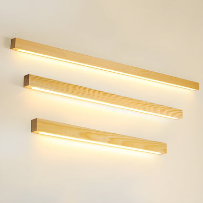 Arlo Linear Wood Plug-in Wall Light