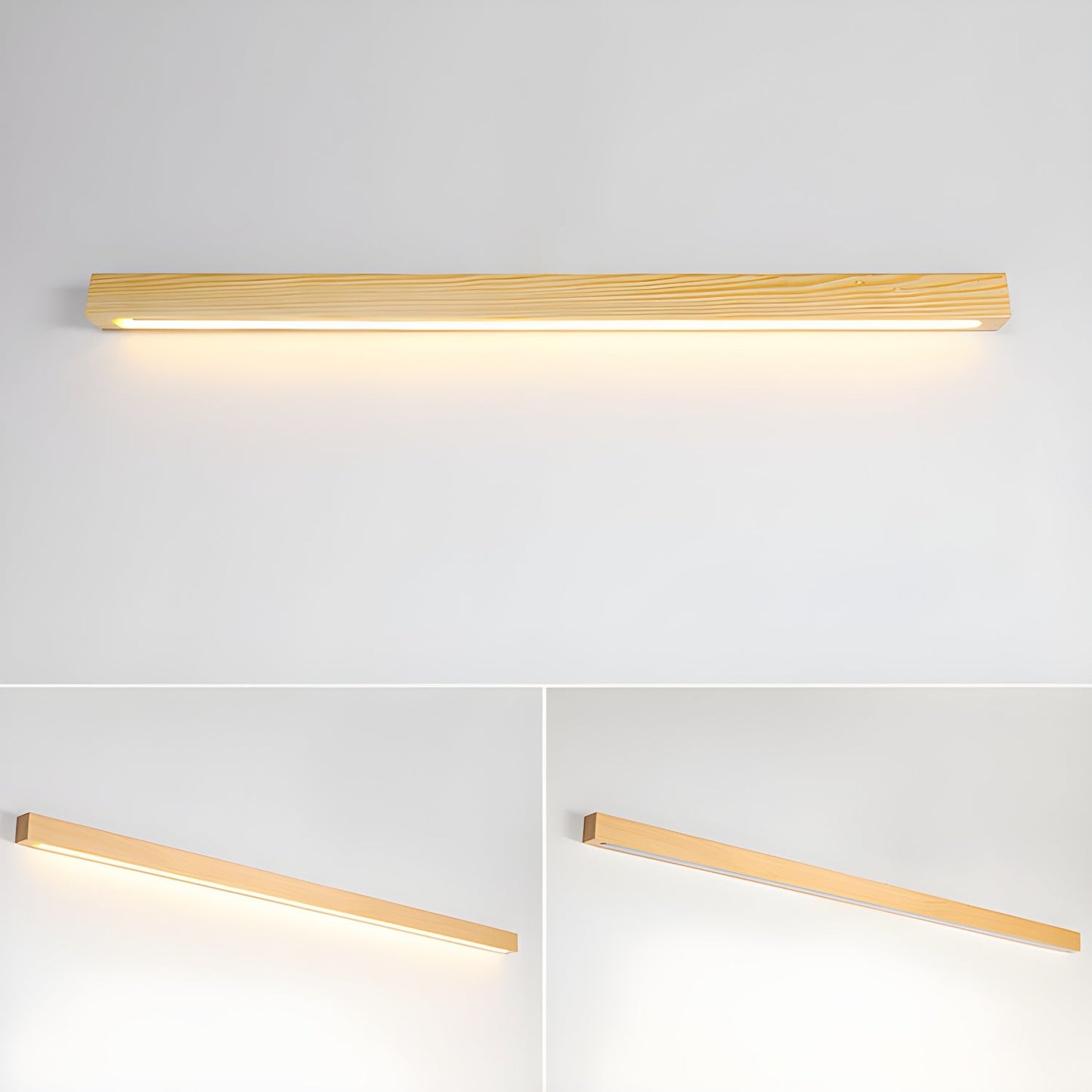 Arlo Linear Wood Plug-in Wall Light
