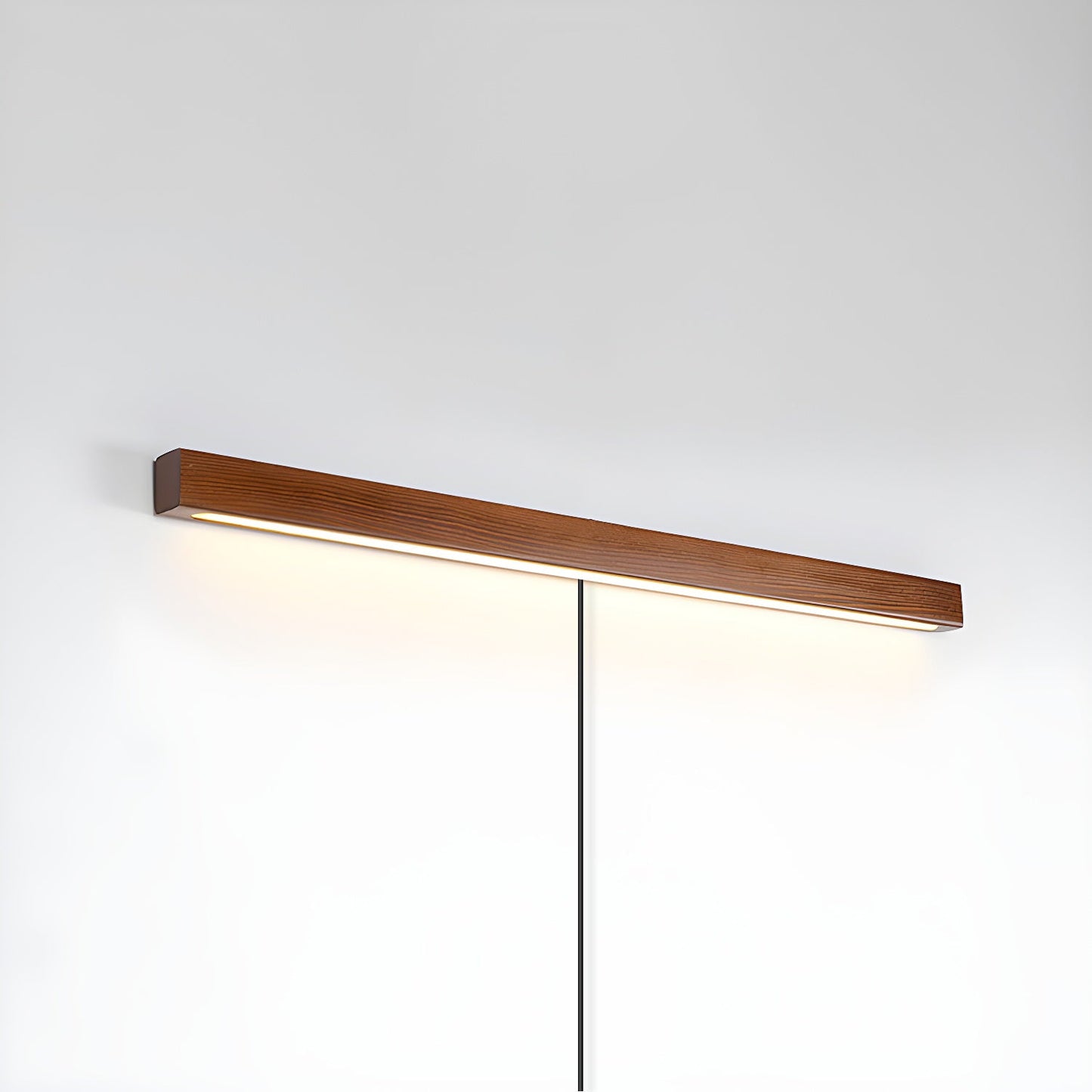 Arlo Linear Wood Plug-in Wall Light