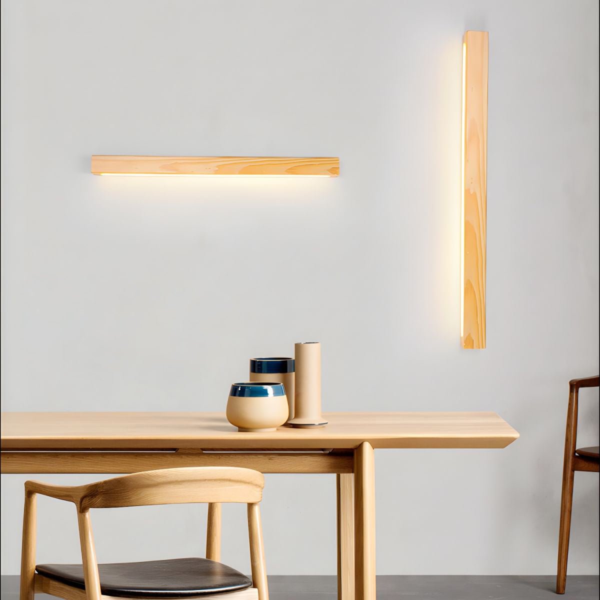 Arlo Linear Wood Plug-in Wall Light
