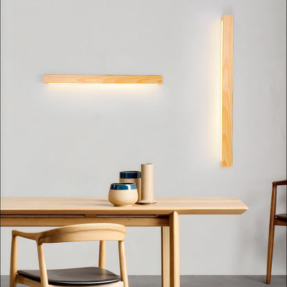 Arlo Linear Wood Plug-in Wall Light
