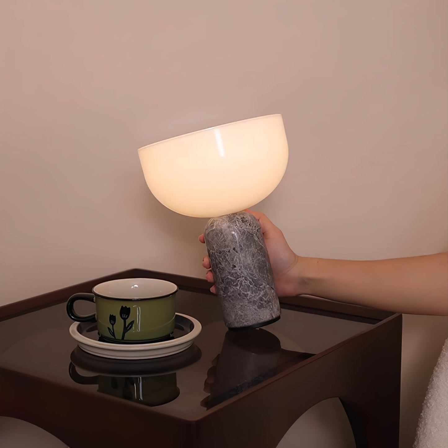Arno Sphere Marble Table Lamp