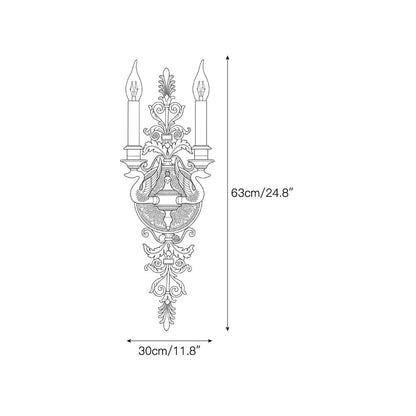 Aurelia Brass Double-Candle Wall Sconce