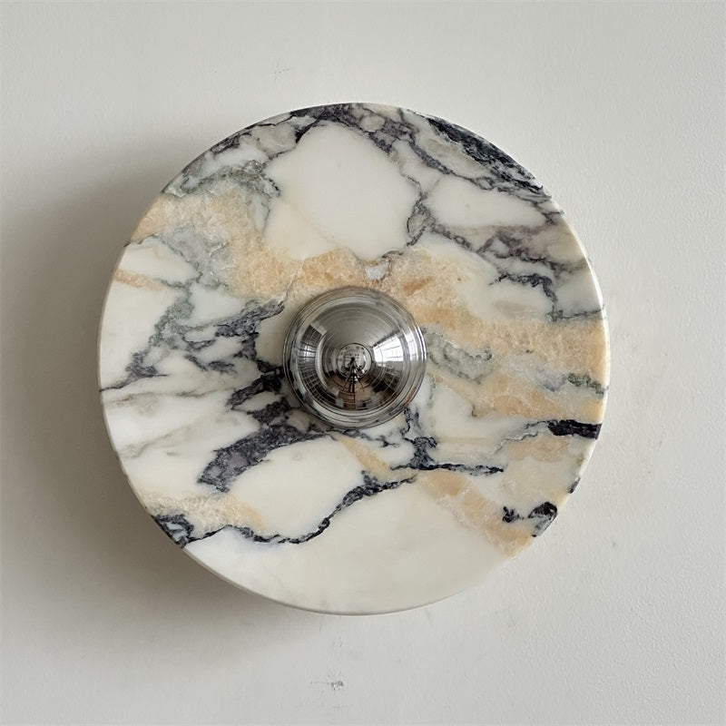 Calacatta Round Marble Wall Sconce