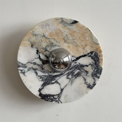 Calacatta Round Marble Wall Sconce