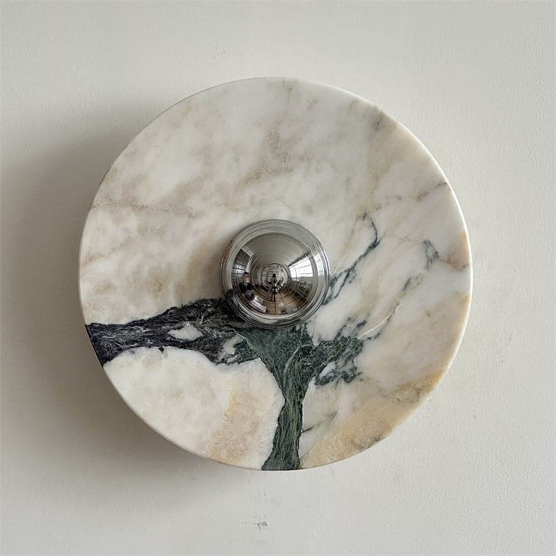Calacatta Round Marble Wall Sconce