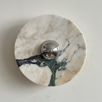 Calacatta Round Marble Wall Sconce