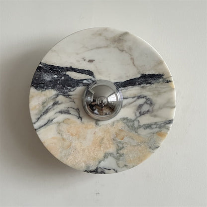 Calacatta Round Marble Wall Sconce