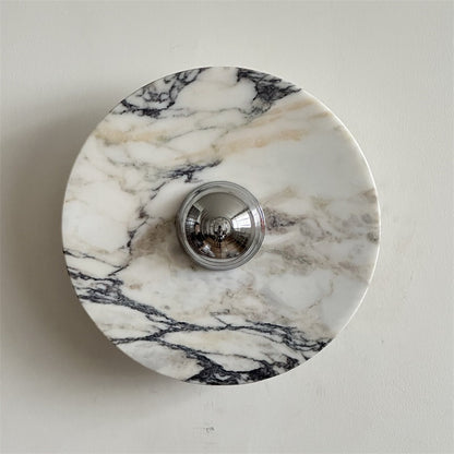 Calacatta Round Marble Wall Sconce