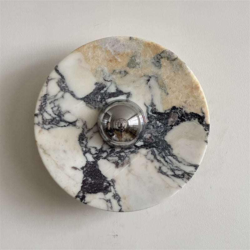 Calacatta Round Marble Wall Sconce