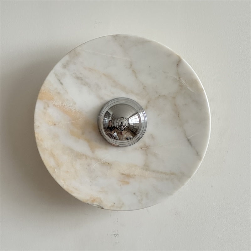 Calacatta Round Marble Wall Sconce