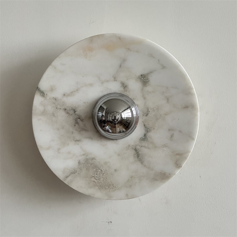 Calacatta Round Marble Wall Sconce